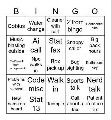 Office Bingo 8 Bingo Card