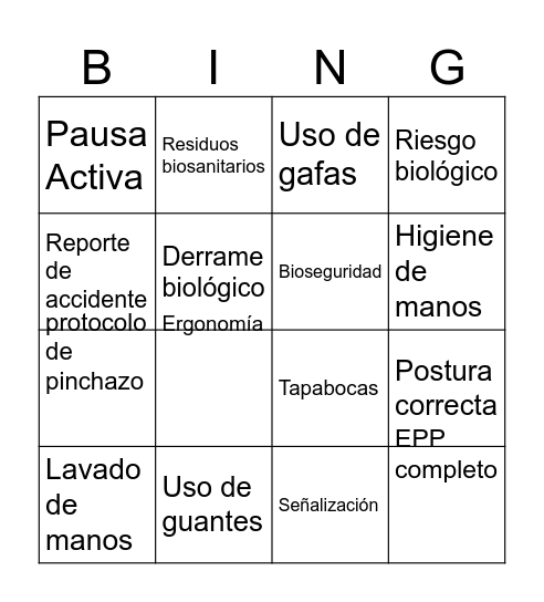 SST BINGO Card