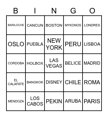 BINGO BE FUN Bingo Card