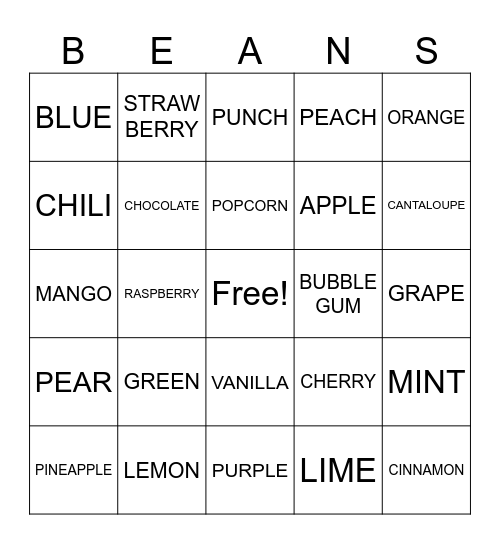 JELLY Bingo Card