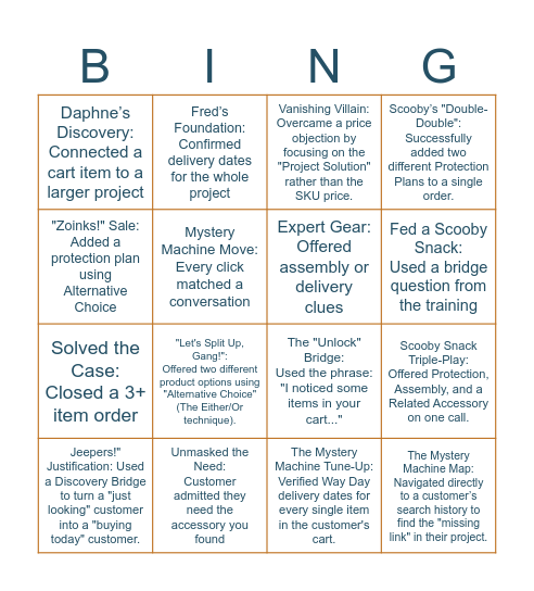 MYSTERY MACHINE BING(O) Bingo Card
