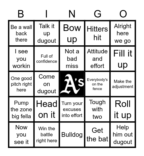 Bradley BINGO Card