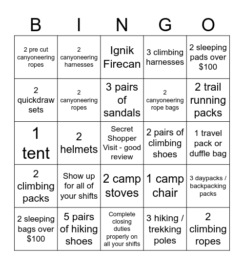 Desert Rat Sales Bingo 4/22/26 - 7/31/26 Bingo Card