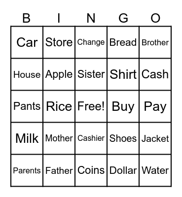Beginner 2 Bingo Card