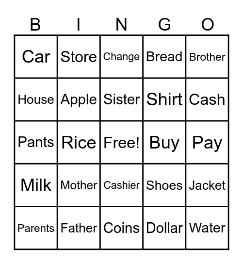Beginner 2 Bingo Card