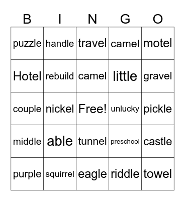 6.2 Bingo Card