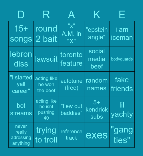 iceman bingo Card
