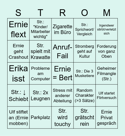 Stromberg BINGO V2 Bingo Card