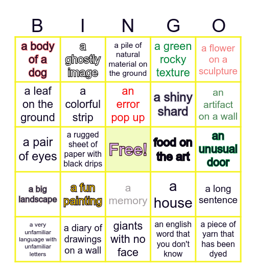 KPU    GRAD   SHOW Bingo Card