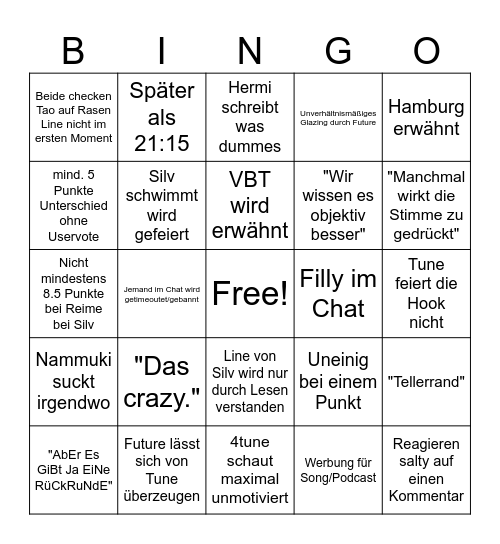 ARBT BINGO Card