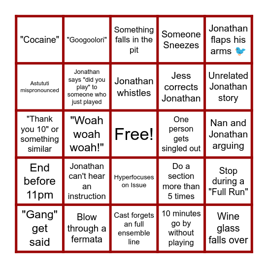 Astutul-ingo Bingo Card