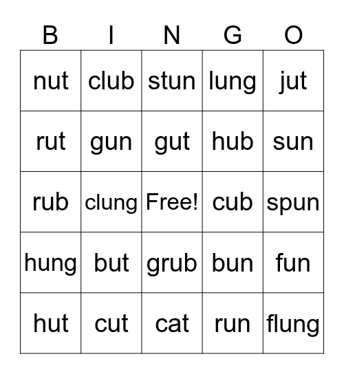 un Bingo Card