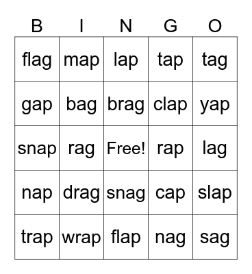 ap Bingo Card