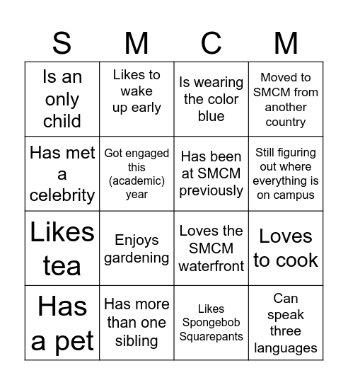 New Faculty Celebration 2026 Bingo Card