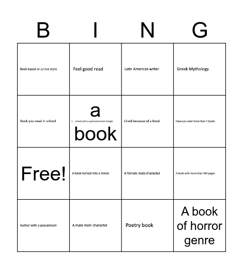 ¡HOLA! Bingo Literario Bingo Card