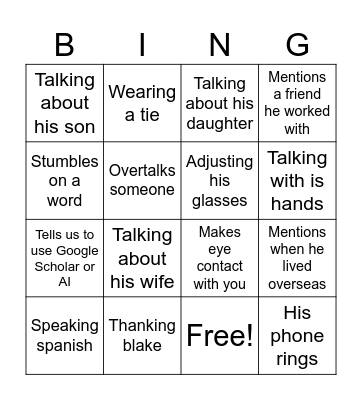 jason bingo Card