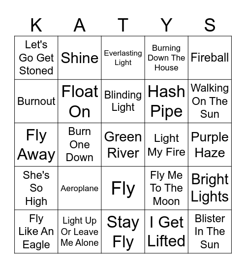 High, Flying, Fire Bingo Card