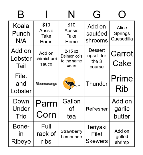 2619 To-Go Bingo Card