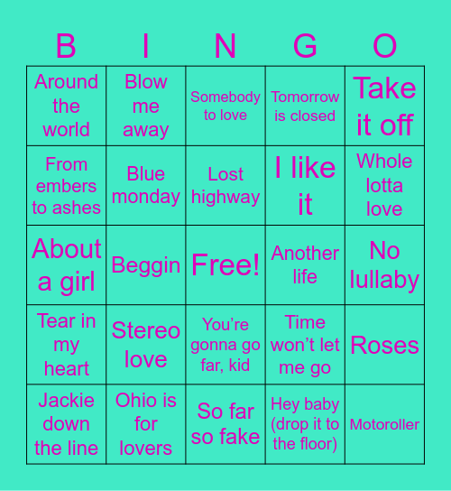 Stay stinky, my friends. Bingo Card
