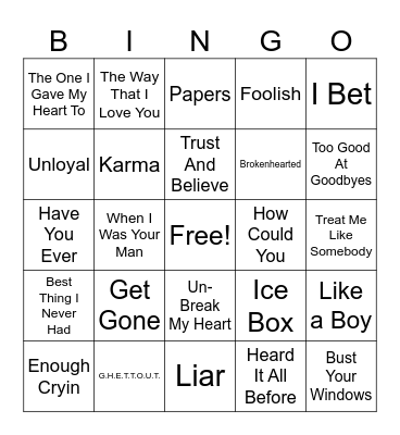 Caught in 4K Bingo Card