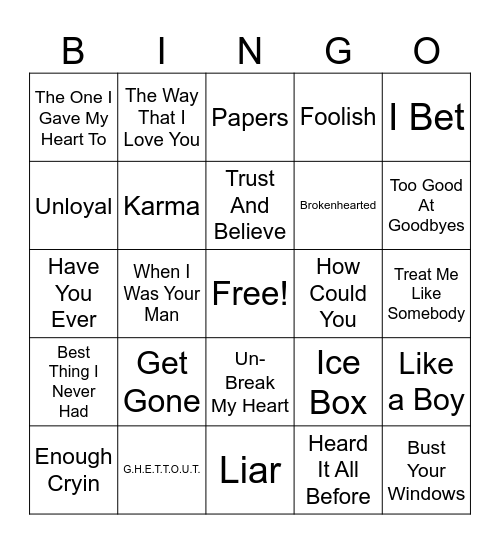 Caught in 4K Bingo Card