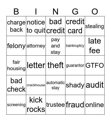 Holla For Dollars Bingo Card