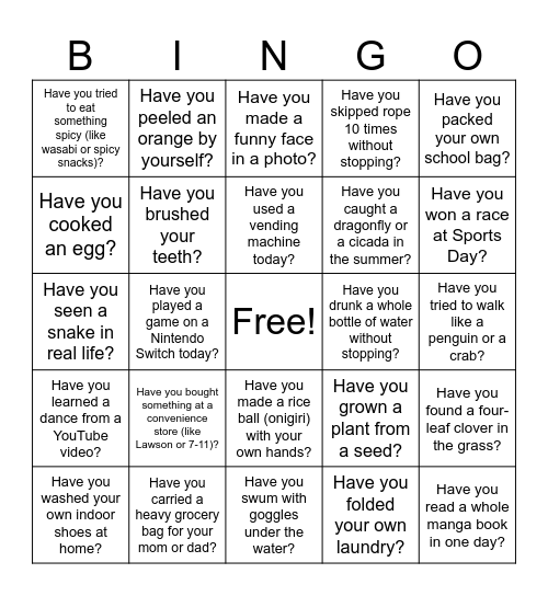 Have you... Bingo Card