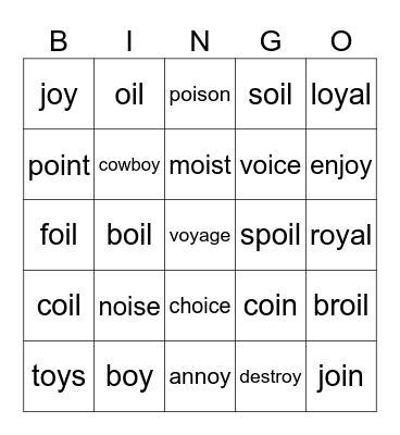 文字賓果 Bingo Card