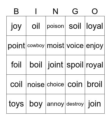 文字賓果 Bingo Card