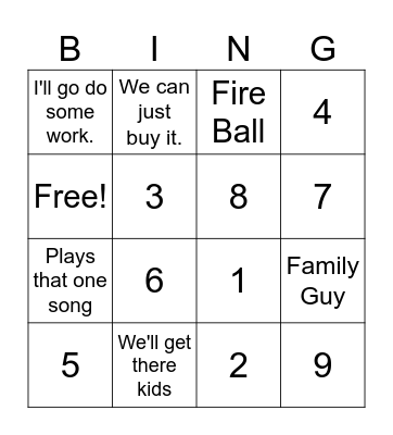 Factory Music Group Bingo Card
