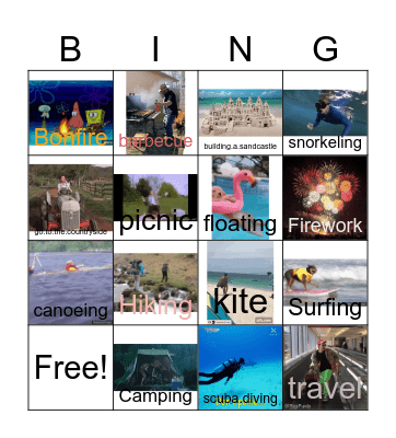 SUMMER Bingo Card