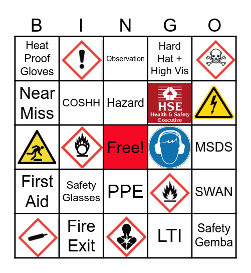 World Safety Day Bingo! Bingo Card