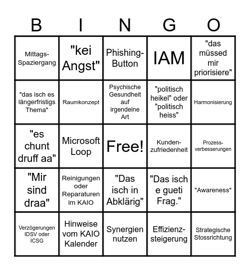 BINGO Card
