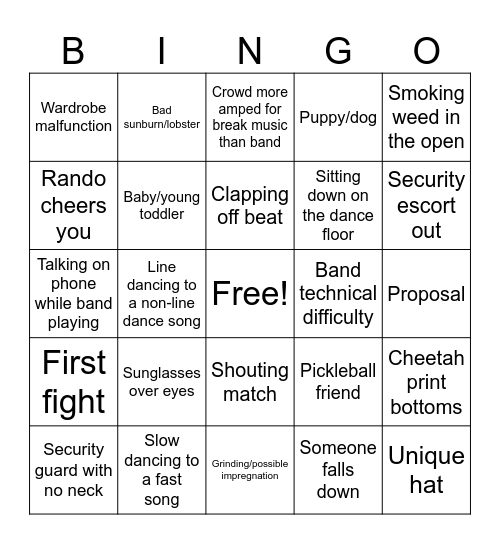 SeaWitch Bingo Card