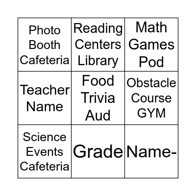 Winter Carnival  Bingo Card