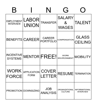 CH 8/9 BINGO Card