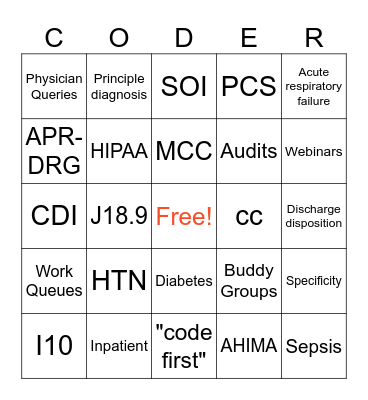 Health Information Professionals Week 2026 Bingo Card