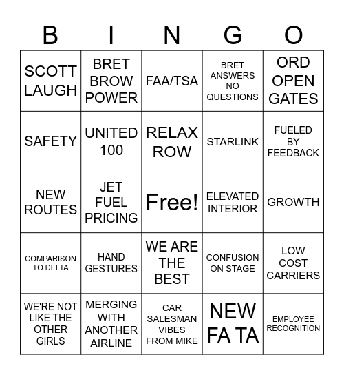 EARNINGS LIVE 4/22 Bingo Card