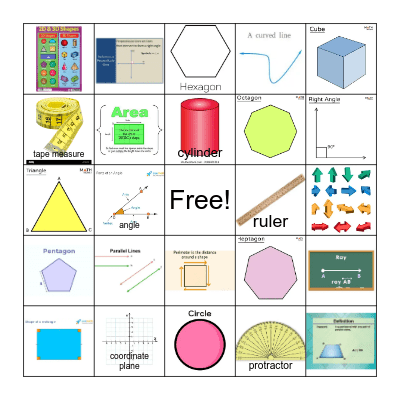 GEOMETRY BINGO Card