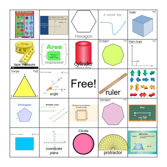 GEOMETRY BINGO Card