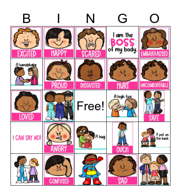 Personal Safety BINGO Card