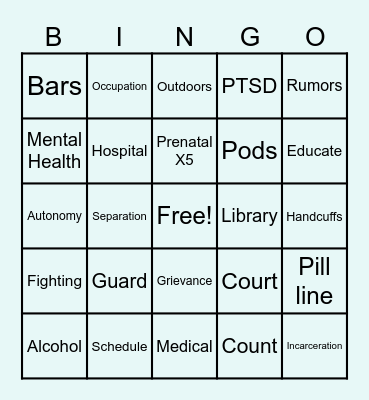 Jail House Bingo With JIC Bingo Card