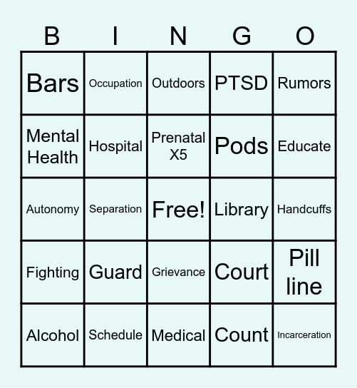 Jail House Bingo With JIC Bingo Card