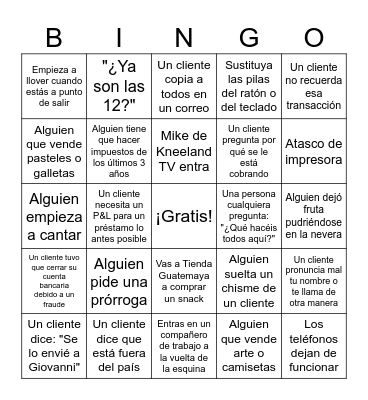 Office Accounting Bingo (Spn) Bingo Card