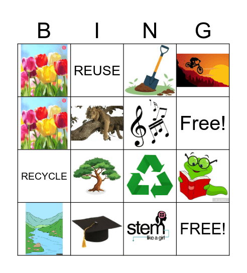 Earth Day Bingo Card