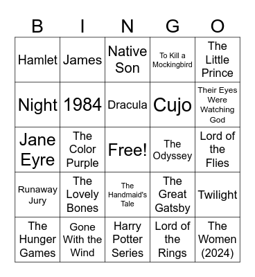 Name the Author Bingo Card