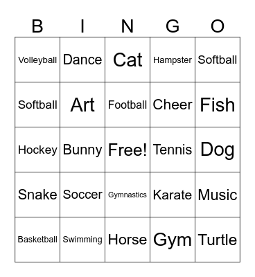 ASL BINGO Card