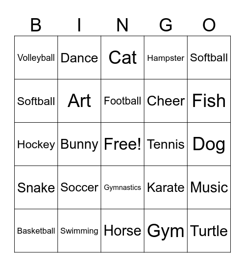 ASL BINGO Card
