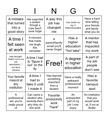 DAWG Bingo Card
