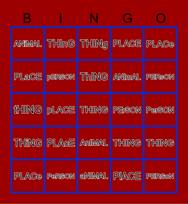 NOUNS Bingo Card
